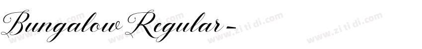 Bungalow Regular字体转换